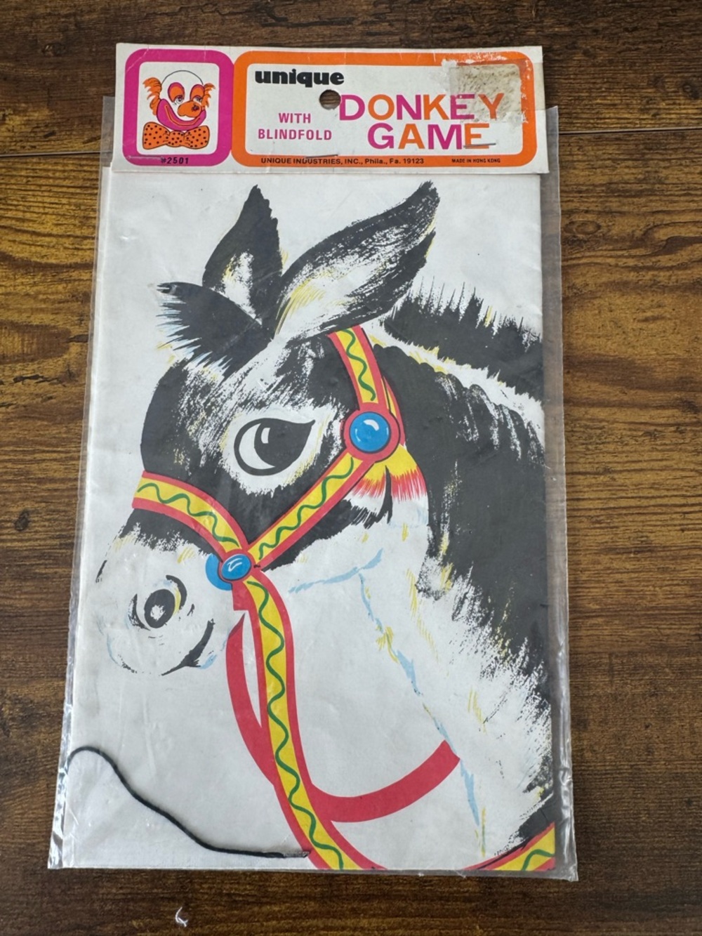 Vintage Pin The Tail On The Donkey Game Unique Industries Unopened Retro